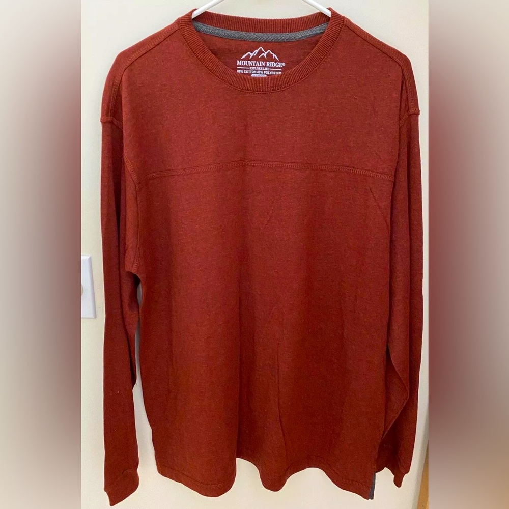 ‘Mountain Ridge’ Men’s Henley, Size Large (big & tall)